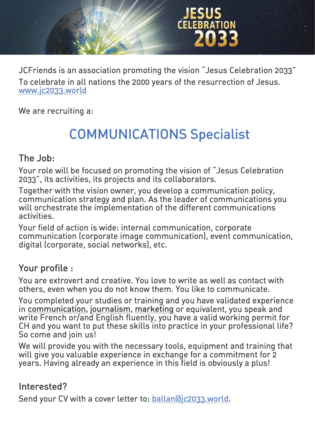 Communication Specialist